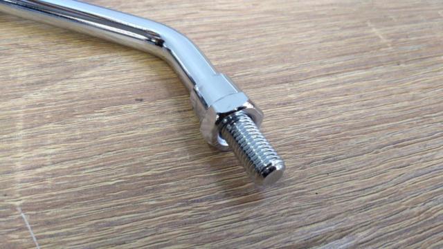 【メーカー不明】 丸型ミラー メッキ M10 正ネジ 片側のみ