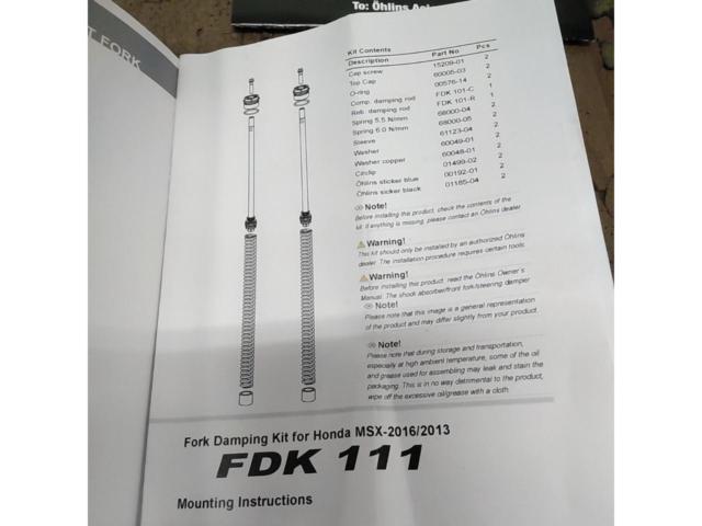 3OHLINS フロントフォークスプリング