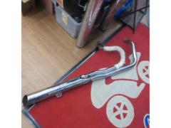 KENTEC 極太スラッシュカット2-1マフラー Φ90 シャドウクラシック400外し