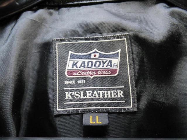 【極美品】 サイズLL パテッドシングルライダース KADOYA(カドヤ)