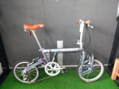 PEUGEOT PACIFIC18 18インチ折りたたみ自転車 8S マットグレー ※ステム割れ・後輪パンク・ブレーキ未整備