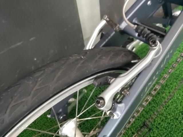 PEUGEOT PACIFIC18 18インチ折りたたみ自転車 8S マットグレー ※ステム割れ・後輪パンク・ブレーキ未整備