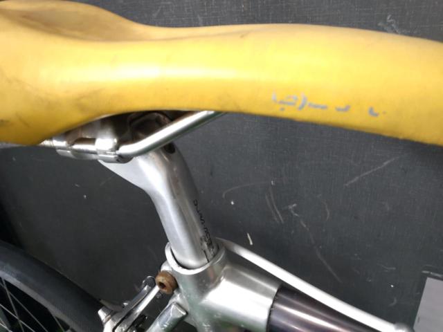 ※修理箇所多数のためワケアリ オーダー品? クロモリフラットバーロードバイク 2×7s 700C DURA-ACE7400組  シルバー