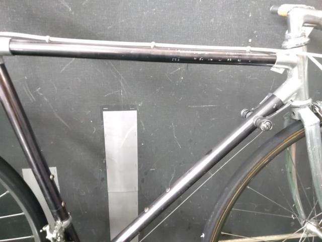 ※修理箇所多数のためワケアリ オーダー品? クロモリフラットバーロードバイク 2×7s 700C DURA-ACE7400組  シルバー