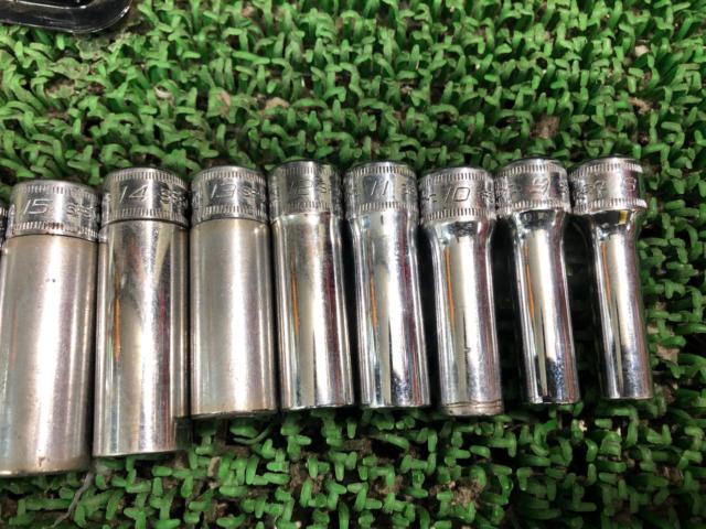Snap-on スナップオン 差込3/8 (9.5mm) ディープソケット 12個 セット SFSM8～19 8mm～19mm 6角 ディープ ロングソケット