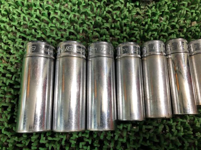 Snap-on スナップオン 差込3/8 (9.5mm) ディープソケット 12個 セット SFSM8～19 8mm～19mm 6角 ディープ ロングソケット