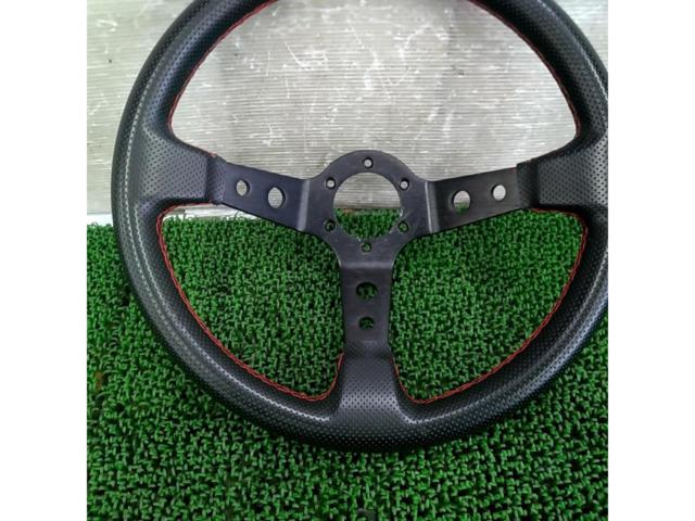 depo racing レザーステアリング Φ350