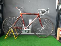 ※クラックの可能性があるためワケアリ TREK OCLV CARBON 5200 カーボンフレームロードバイク 40年前?SHIMANO 600系  2×8s 700×23c レッド