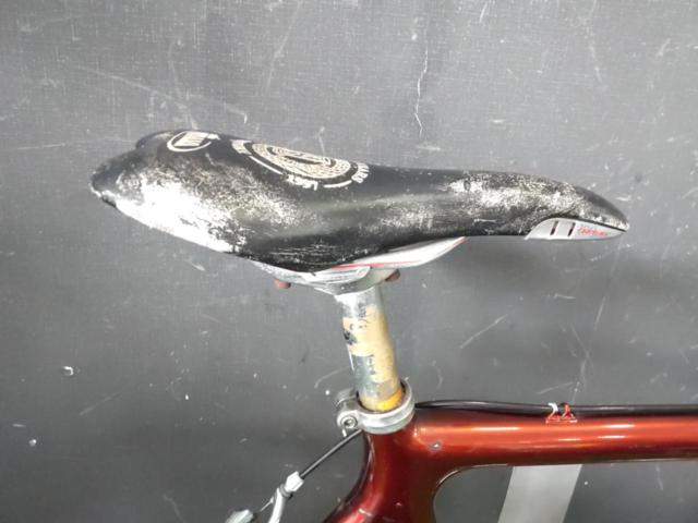 ※クラックの可能性があるためワケアリ TREK OCLV CARBON 5200 カーボンフレームロードバイク 40年前?SHIMANO 600系  2×8s 700×23c レッド