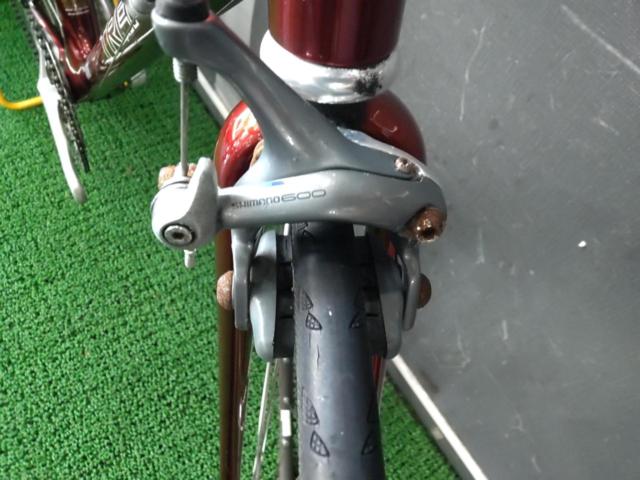※クラックの可能性があるためワケアリ TREK OCLV CARBON 5200 カーボンフレームロードバイク 40年前?SHIMANO 600系  2×8s 700×23c レッド