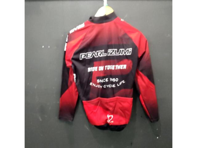 サイズ:M PEARL IZUMI 冬用長袖サイクルジャージ レッド/ブラック