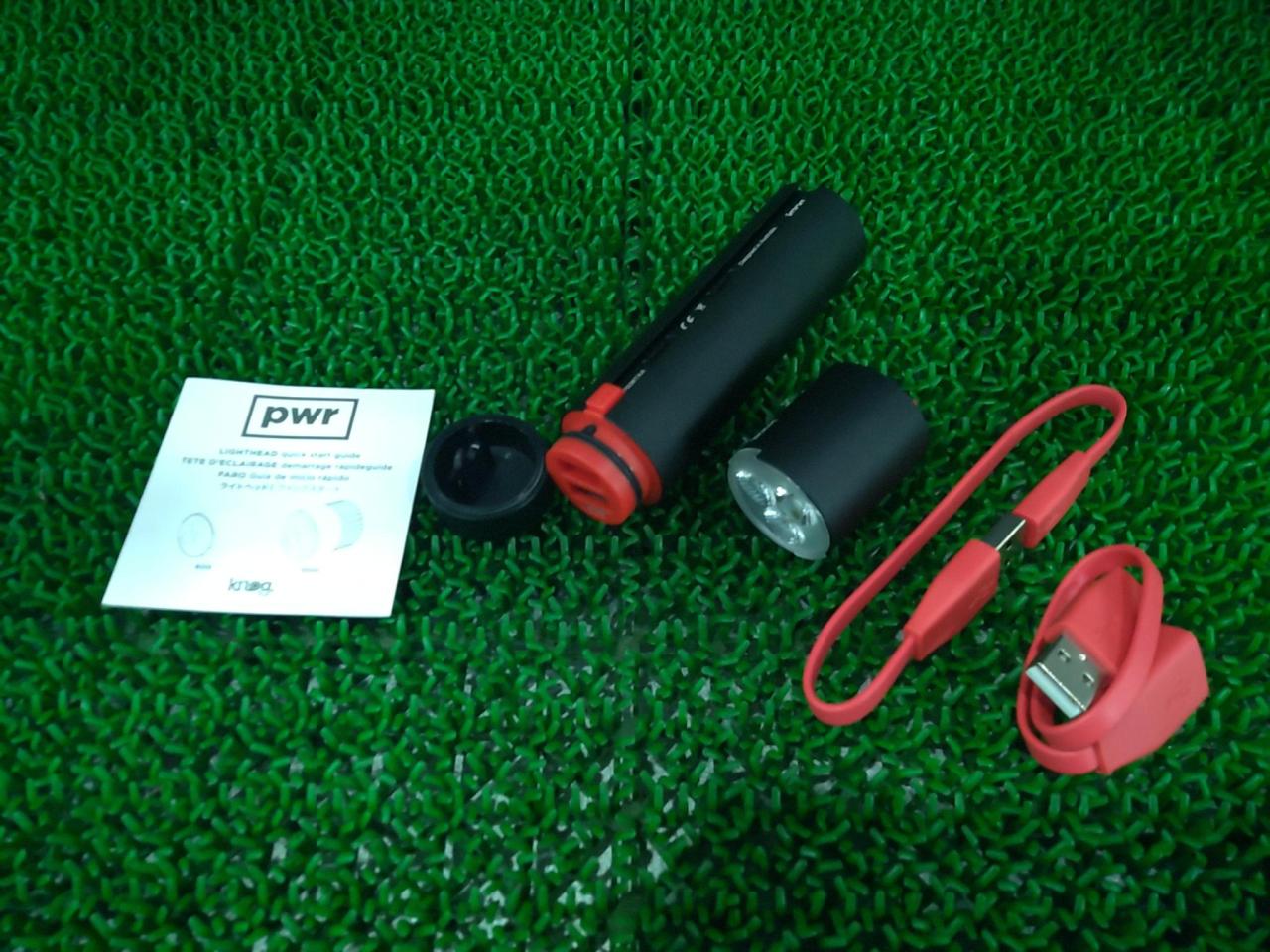 3350mAh/600LUMENS/ブラケット無し Knog PWR BANK モバイルバッテリー機能付きバッテリー/ライトセット
