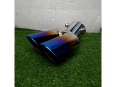 Unknown Manufacturer
Titanium tone
Left and right out
Muffler cutter