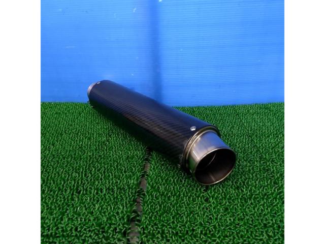 【汎用/Φ60.5】メーカー不明 カーボンサイレンサー【溶接クオリティも良くオススメの1本!!】