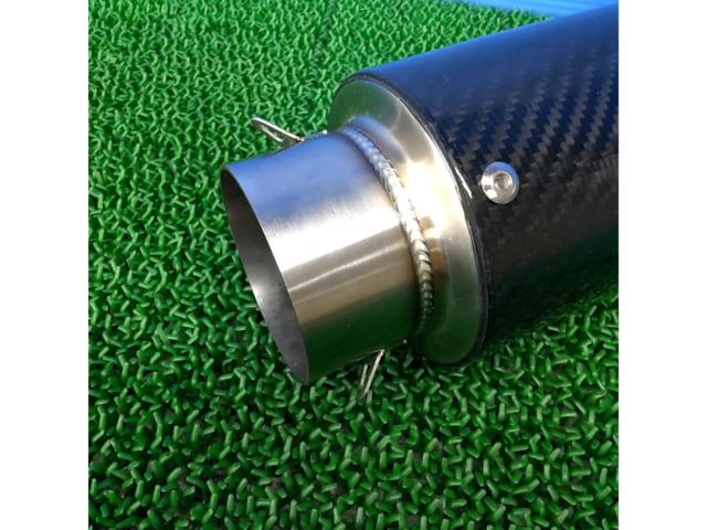【汎用/Φ60.5】メーカー不明 カーボンサイレンサー【溶接クオリティも良くオススメの1本!!】