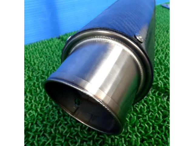 【汎用/Φ60.5】メーカー不明 カーボンサイレンサー【溶接クオリティも良くオススメの1本!!】