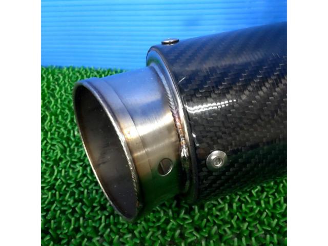 【汎用/Φ60.5】メーカー不明 カーボンサイレンサー【溶接クオリティも良くオススメの1本!!】