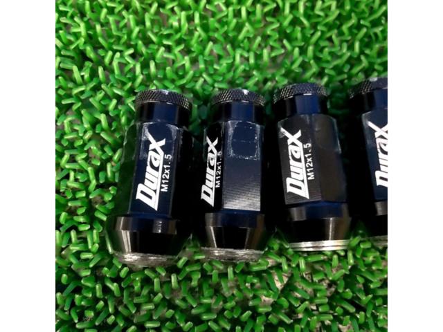 【M12×P1.5】Durax アルミブラックナット 19HEX 20個入り