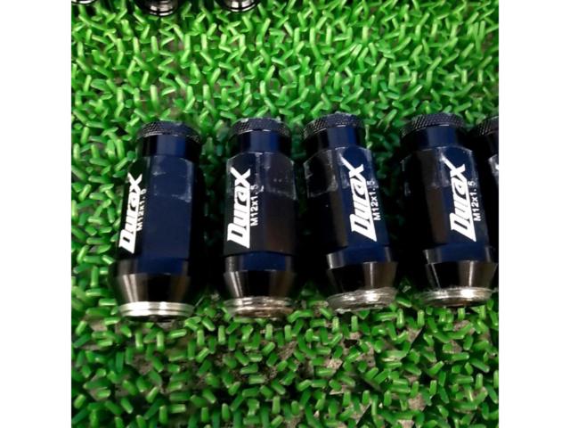 【M12×P1.5】Durax アルミブラックナット 19HEX 20個入り