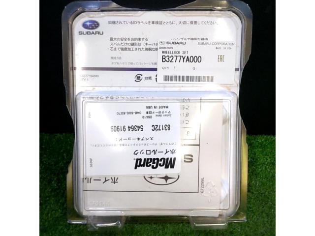 M12xP1.25 SUBARU Genuine Part
Made McGard
Lock nut set