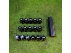 【M12xP1.5/17HEX/16個】Kics Racing Nut ブラックカラー