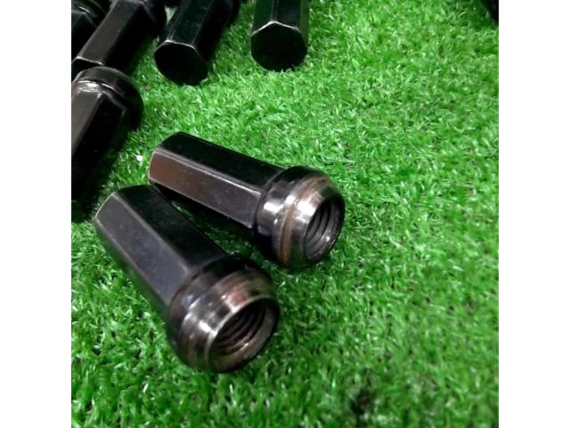 メーカー不明 ロングブラックナット M12×P1.5 7角 16個セット