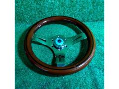 メーカー不明 280mm ウッドステアリング