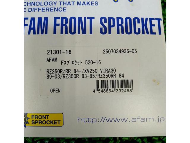 Only certain customers can order
520-16 AFAM
Front sprocket
21301-16