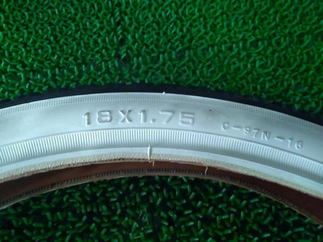 BRIDGESTONE 18×1.75 チューブドタイヤ ブラック/ホワイト