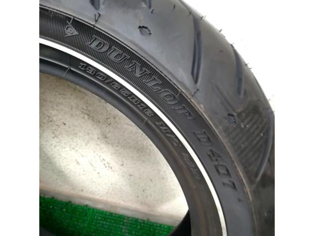 【DUNLOP】D407 130/80-17 130/80B17 +180/65-17 18065/B17 ハーレータイヤセット