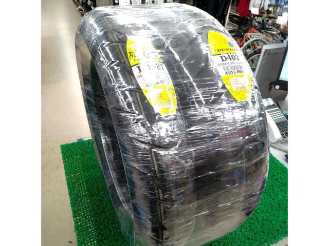 【DUNLOP】D407 130/80-17 130/80B17 +180/65-17 18065/B17 ハーレータイヤセット