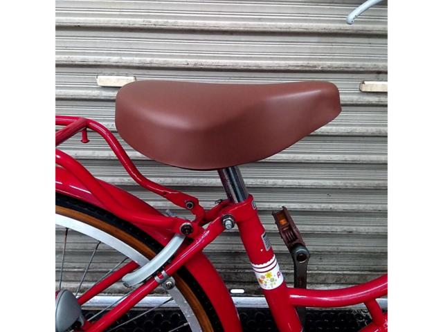 【わけあり現状販売】メーカー不明 APUA 22×1-3/8 シングルギアジュニアサイクル レッド