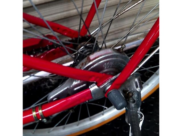 【わけあり現状販売】メーカー不明 APUA 22×1-3/8 シングルギアジュニアサイクル レッド