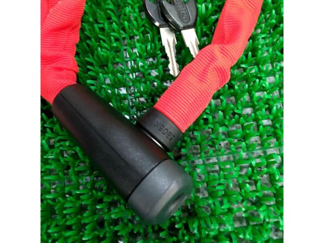 ABUS 5805K チェーンロック カギ×2付属 レッド