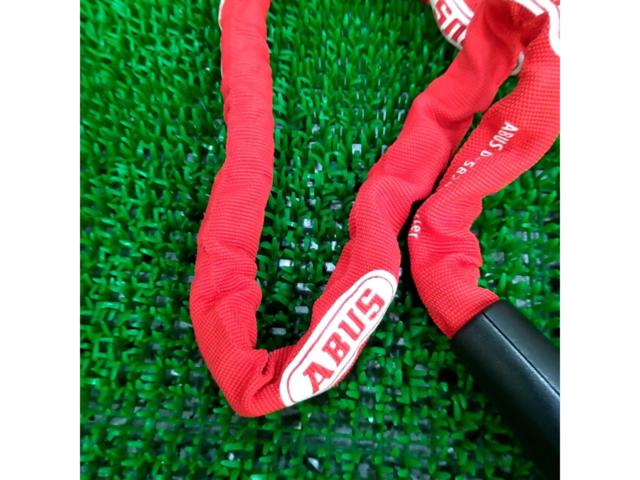 ABUS 5805K チェーンロック カギ×2付属 レッド