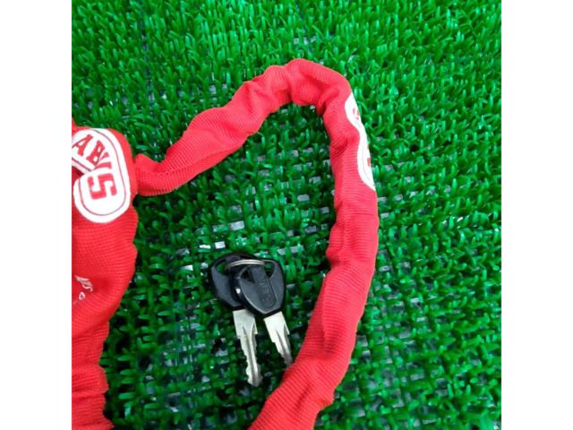 ABUS 5805K チェーンロック カギ×2付属 レッド