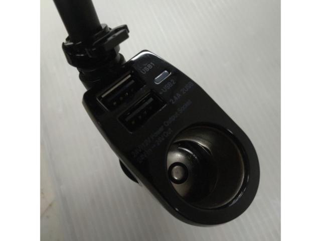 メーカー不明 USB増設シガーソケット/フレキシブルスマホホルダー