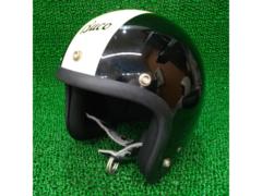 【BUCO】ブラック/ホワイトストライプ JET500-TX ジェットヘルメット 56-58cm 1999年