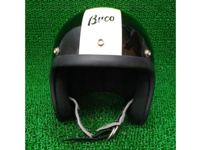 【BUCO】ブラック/ホワイトストライプ JET500-TX ジェットヘルメット 56-58cm 1999年