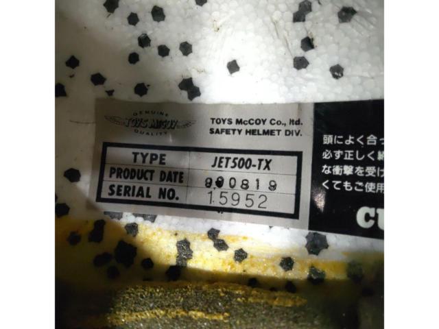 【BUCO】ブラック/ホワイトストライプ JET500-TX ジェットヘルメット 56-58cm 1999年