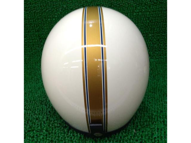 【BUCO】ホワイト/ゴールドストライプ JET500-TX ジェットヘルメット 57.5cm 2003年