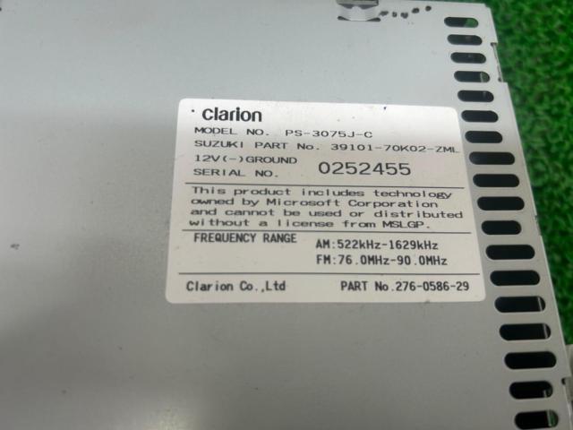 【ワゴンR/MH23】SUZUKI純正オーディオ CLCR11