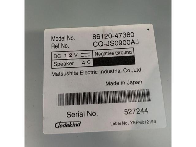 TOYOTA純正異型オーディオ 86120-47360 CQ-JS0900AJ【PRIUS】