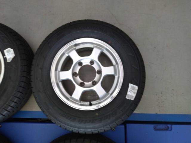 メーカー不明 スポークホイール  + YOKOHAMA BluEarth-Van RY55 195/80R15 4本セット