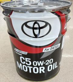 【トヨタ純正】 C5 0W-20 SYNTHETIC 4サイクルディーゼルエンジン用オイル 【08883-03303】 20L