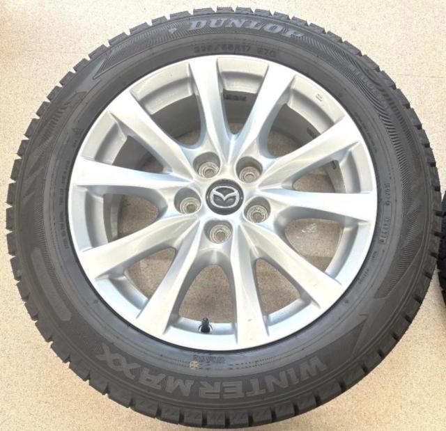 マツダ(MAZDA) GJ系アテンザ純正 + DUNLOP(ダンロップ) WINTERMAXX02 WM02 225/55R17 97Q 2024年製 4本