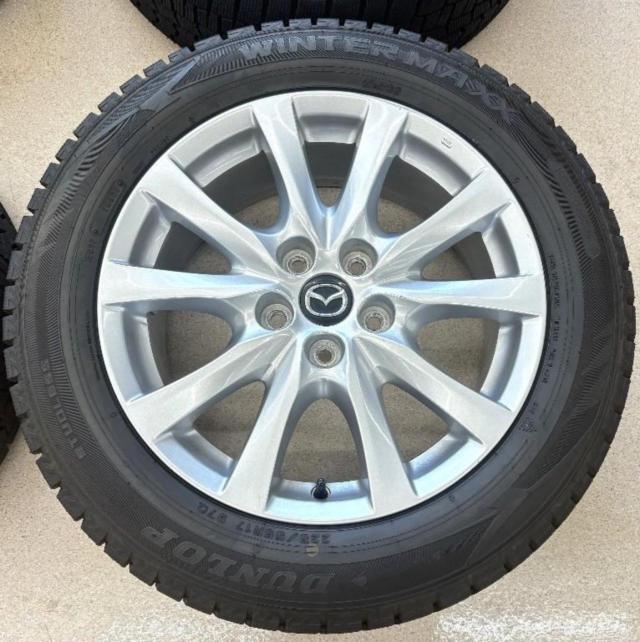 マツダ(MAZDA) GJ系アテンザ純正 + DUNLOP(ダンロップ) WINTERMAXX02 WM02 225/55R17 97Q 2024年製 4本