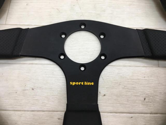 SPORTLINE レザーステアリング 350mm