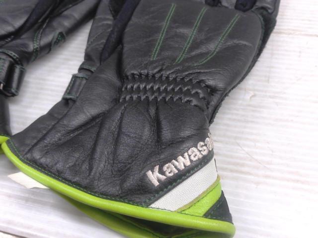 KAWASAKI 冬用ロングレザーグローブ 左右セット Z08048