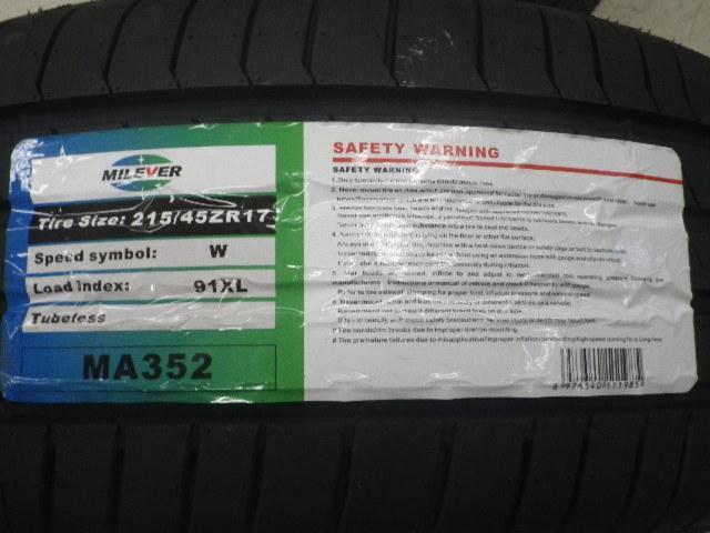 TOYOTA 50プリウス 後期 ツーリング純正 + MILEVER SPORTPRO MA352 215/45-17 4本セット Z08080